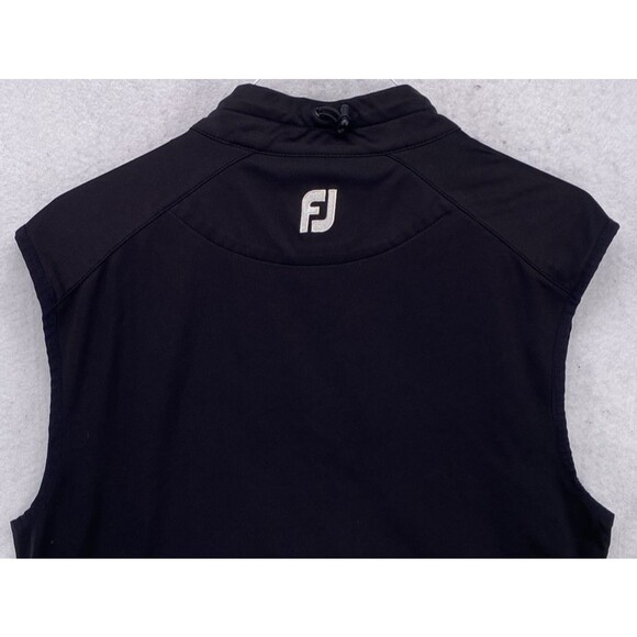 FootJoy Vest Men's Size Medium Full Zip Performance Black Sleeveless Golf - Picture 11 of 12